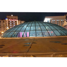 LF steel structure tempered glass roof dome price